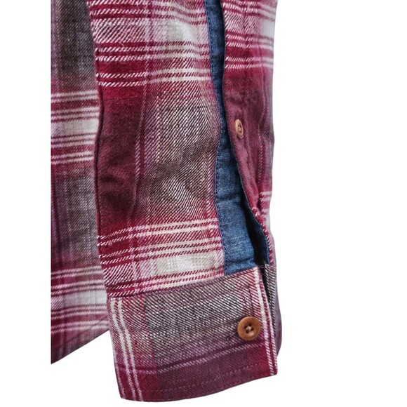 Outerknown Shirt Mens Large Transitional Slub Flannel Plaid Lumberjack Cozycore - Picture 16 of 16